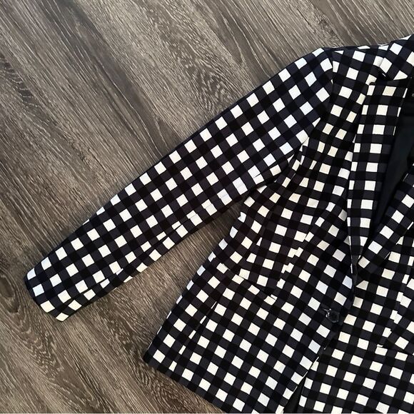 Banana Republic Gingham Single Button Blazer - Picture 2 of 8